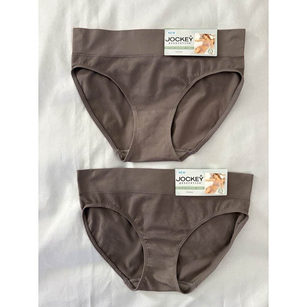 NEW Jockey Generation Seamfree Ribbed Bikini Panty Women's Size Small 2 Pair